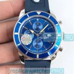 Asia 7750 Swiss Replica Breitling Superocean Heritage Blue Dial Blue Bezel Watch